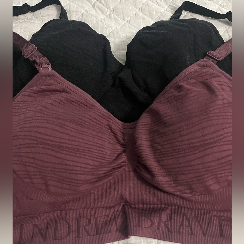 Kindred Bravely Nursing Bra in Plum and Black